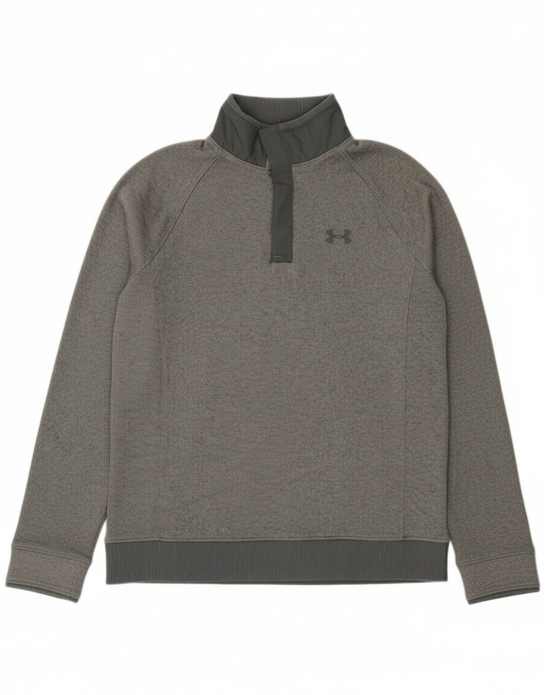 Under Armour Ragazzi Felpa con Collo a Bottoni Maglione 11-12 Anni Grande Grigio
