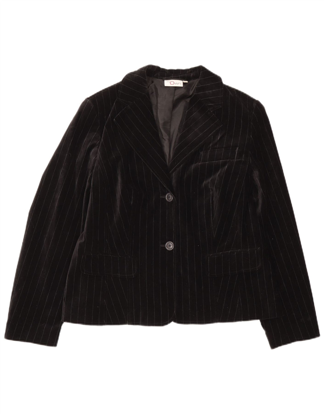 Giacca blazer da donna a 2 bottoni in velluto My Own IT 44 gessato nero medio