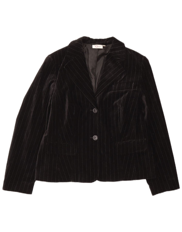 Giacca blazer da donna a 2 bottoni in velluto My Own IT 44 gessato nero medio