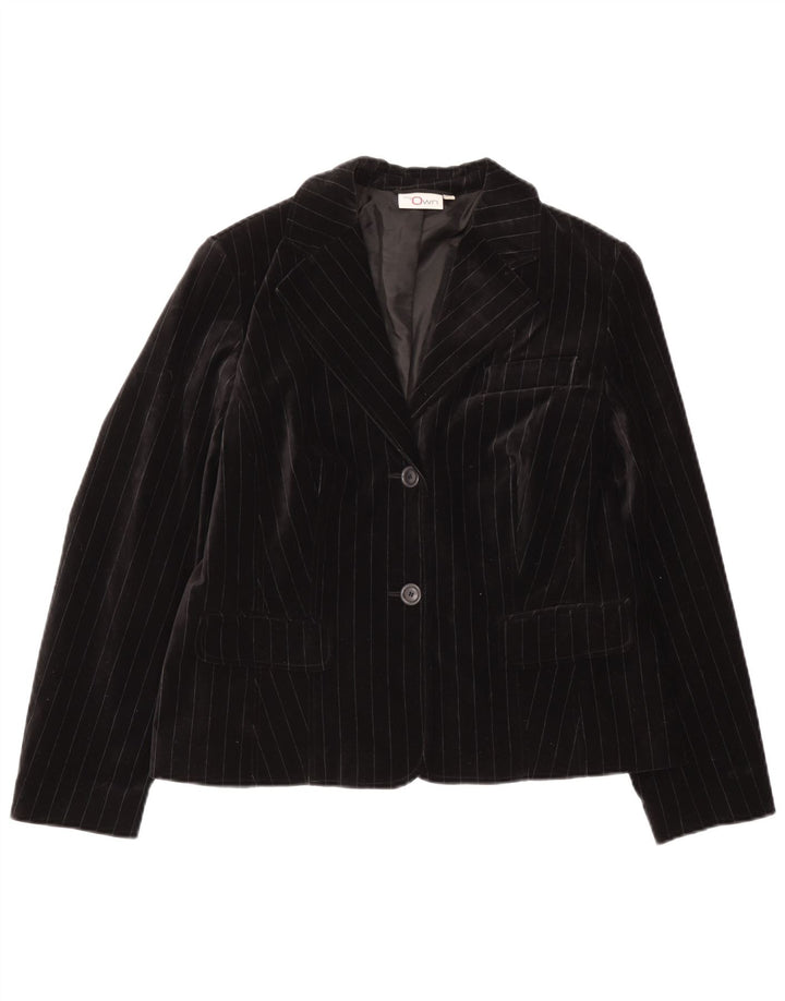 Giacca blazer da donna a 2 bottoni in velluto My Own IT 44 gessato nero medio