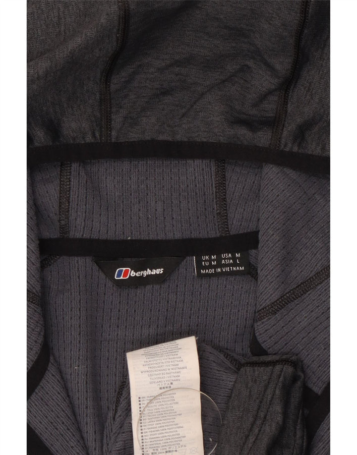 Maglione con cappuccio e zip da uomo Berghaus Poliestere chiazzato grigio medio