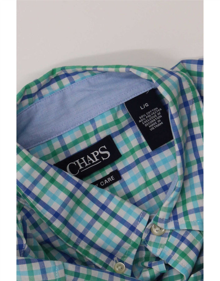 Camicia a maniche corte da uomo Chaps grande in cotone a quadretti multicolore