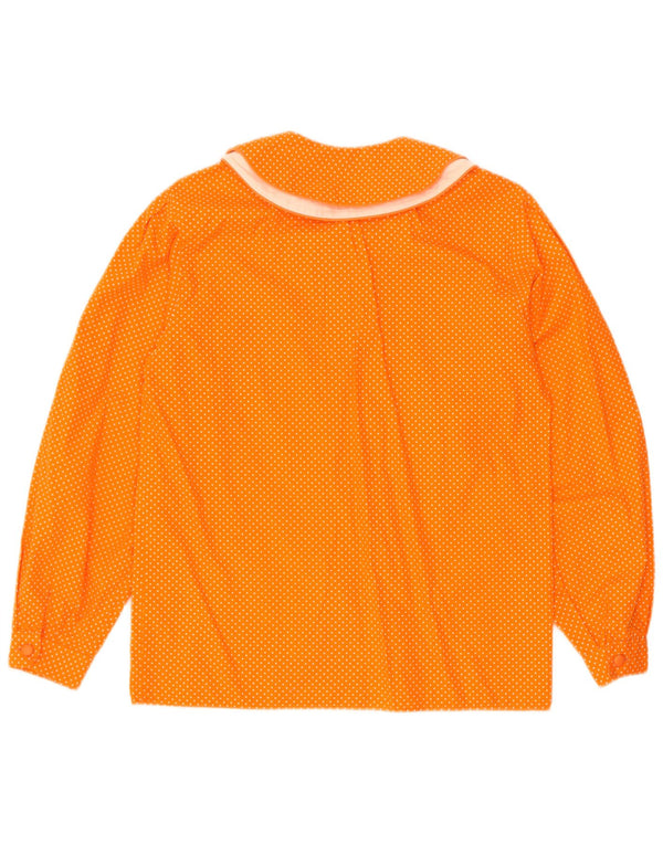 Camicia da donna Benetton UK 18 XL cotone maculato arancione