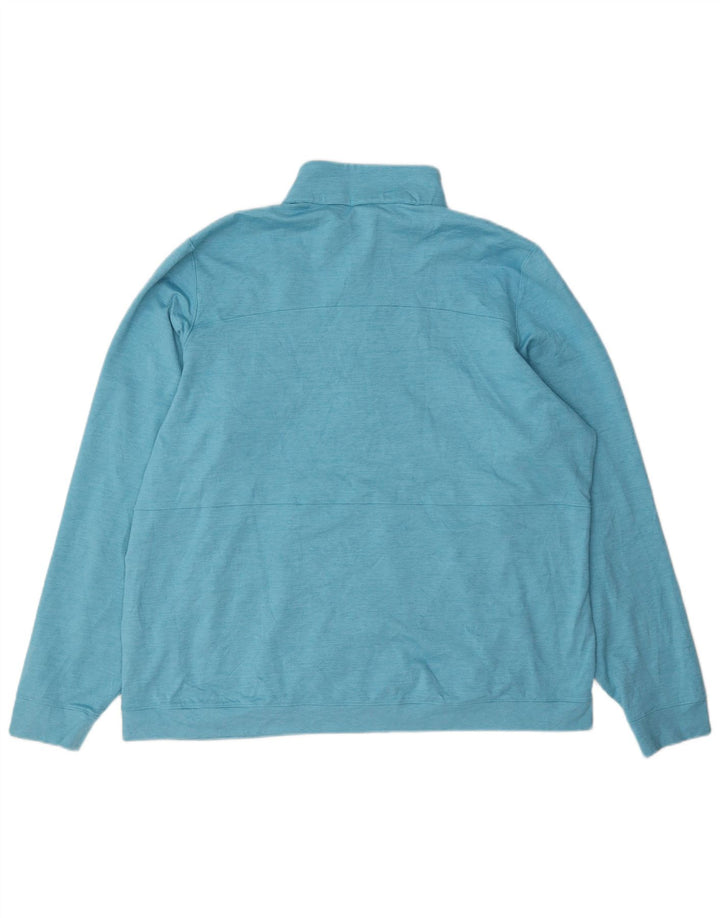 Felpa da donna con collo con zip Puma, maglione, UK 20, 2XL, poliestere blu