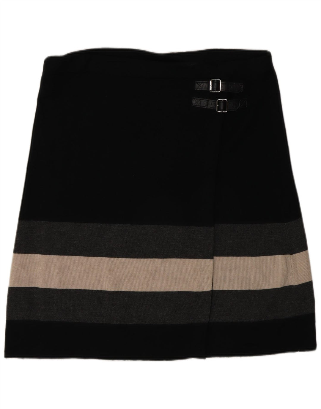 Gonna a portafoglio in maglia da donna Phase Eight W34 grande lana a righe nere