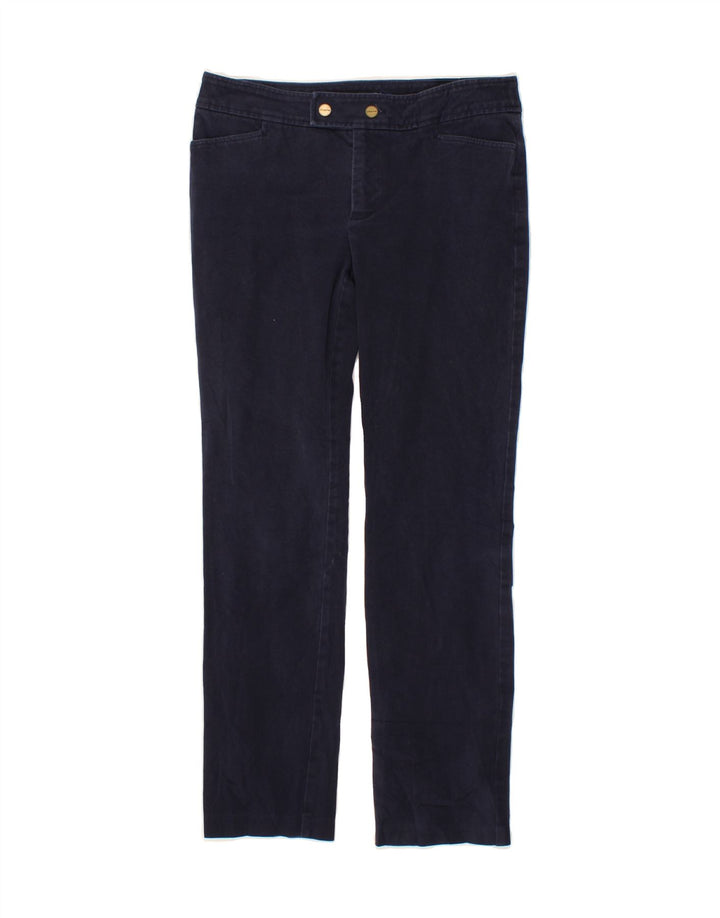 CHAPS Womens Petite Slim Casual Trousers US 6 Medium W30 L28 Navy Blue Vintage Chaps and Second-Hand Chaps from Messina Hembry 