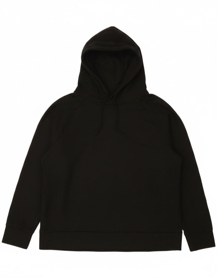 Felpa con cappuccio da donna vestibilità ampia Eddie Bauer UK 14 poliestere nero medio