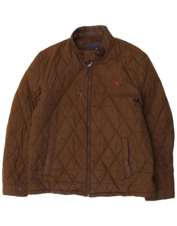 Crew Clothing Giacca trapuntata da uomo UK 42 XL Poliestere kaki