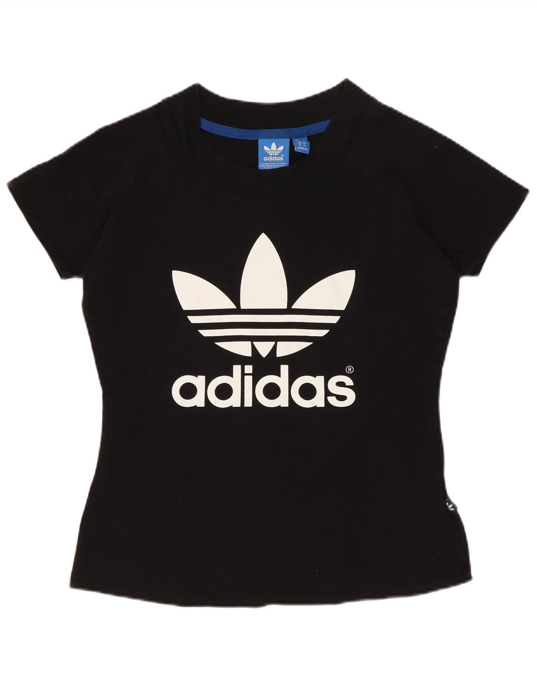T-shirt grafica da donna Adidas Top UK 10 piccola nera