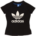 T-shirt grafica da donna Adidas Top UK 10 piccola nera