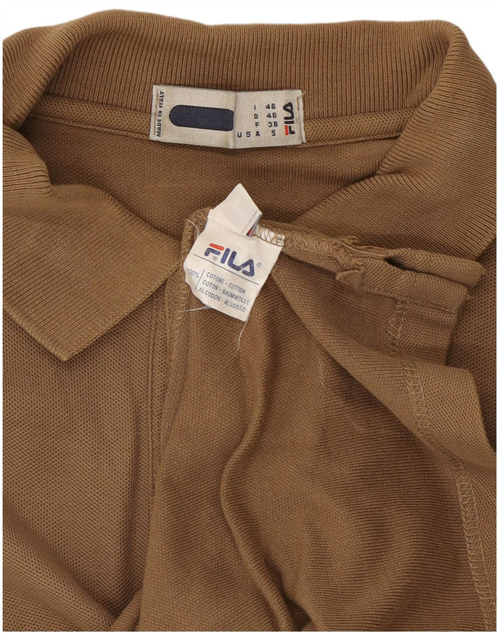 Polo da uomo Fila piccola in cotone beige