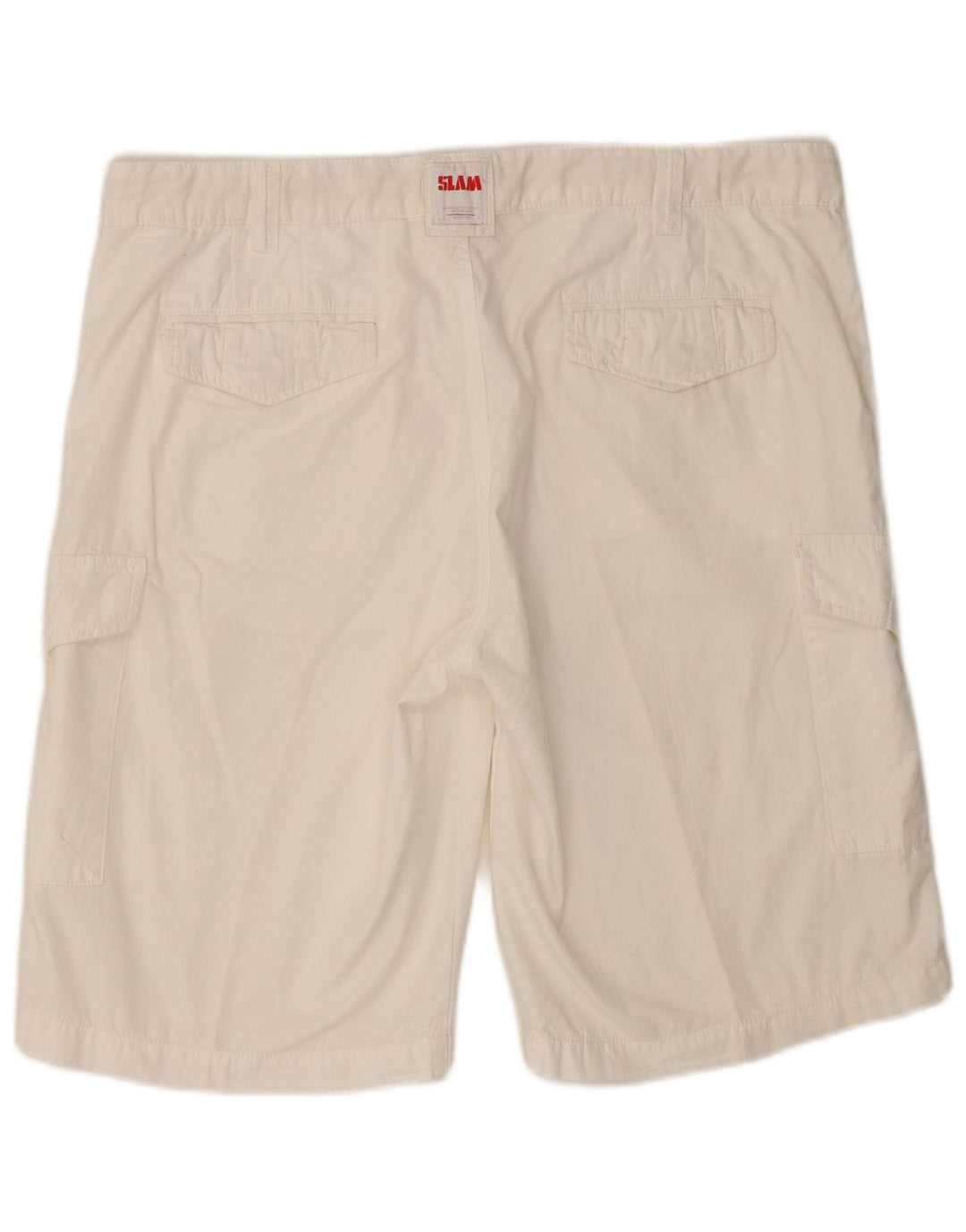 Pantaloncini cargo da uomo Slam W38 XL in cotone bianco