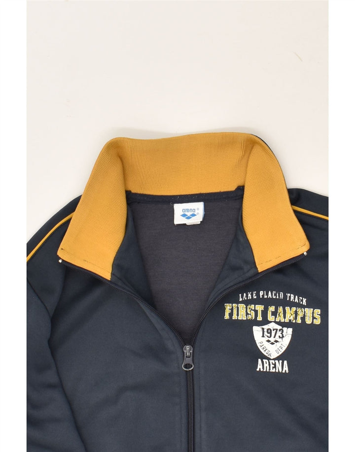 ARENA Boys Graphic Tracksuit Top Jacket 9-10 Years Navy Blue | Vintage Arena | Thrift | Second-Hand Arena | Used Clothing | Messina Hembry 
