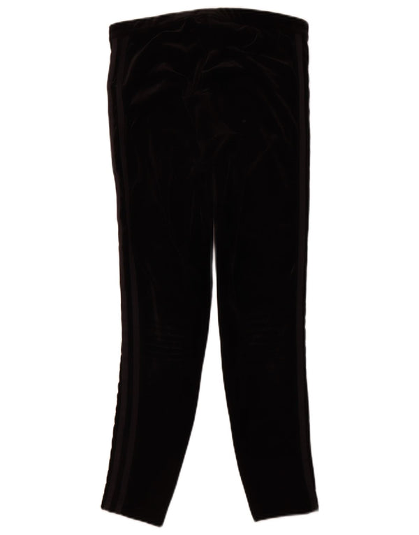 Leggings in velluto da donna ADIDAS UK 12 poliestere nero medio