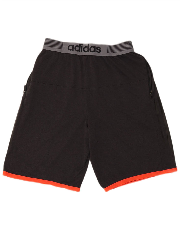 Pantaloncini sportivi grafici da uomo Adidas color grigio medio