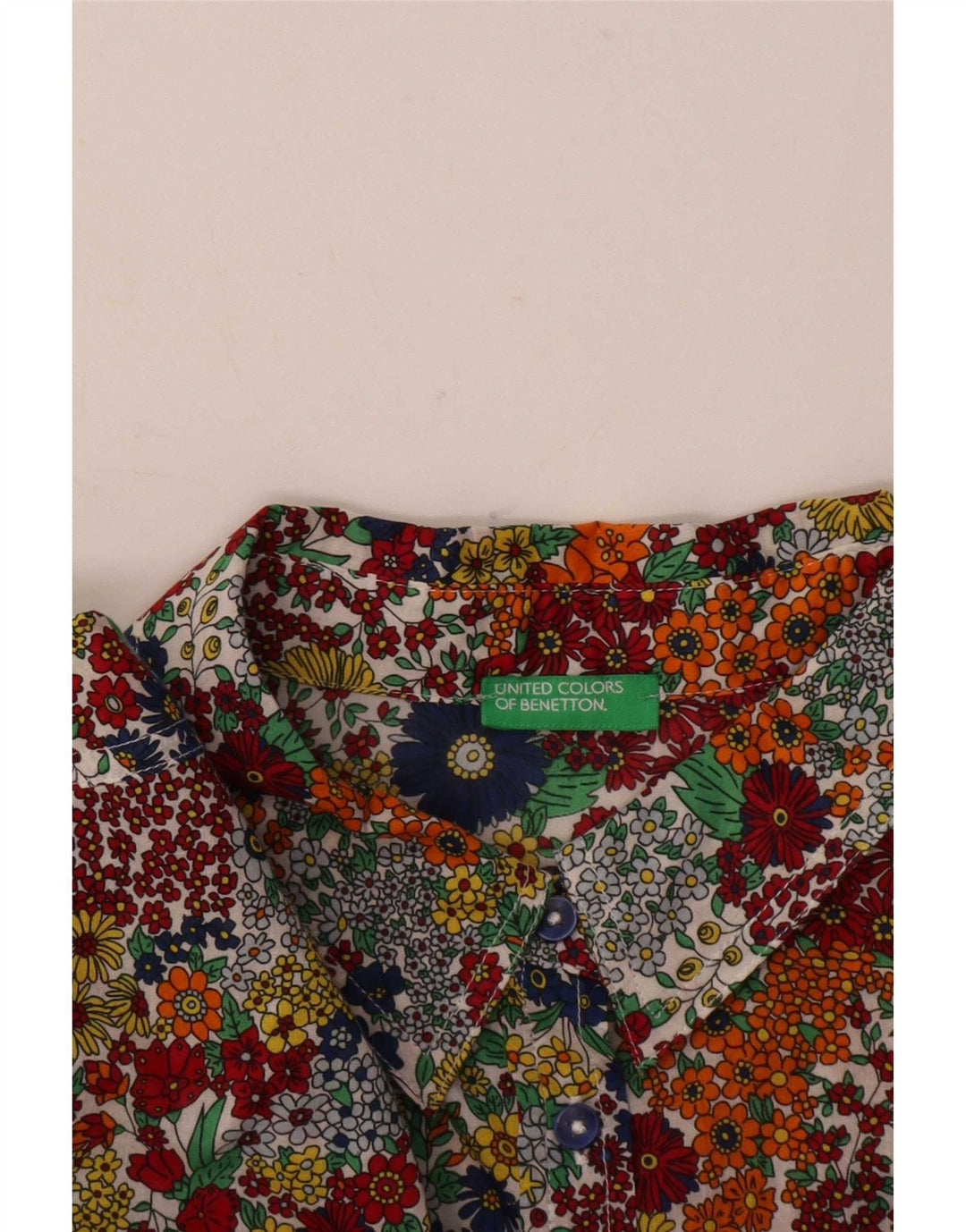 Camicia da donna Benetton UK 14 grande multicolore floreale