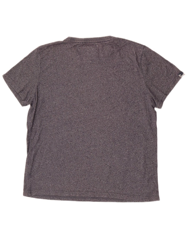 T-shirt grafica da uomo Superdry Top 2XL cotone screziato blu navy