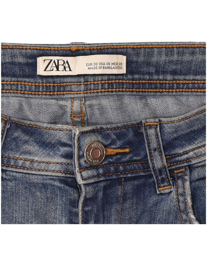 Jeans svasati da donna Zara EU 38 piccoli W28 L32 blu