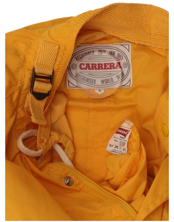 Giacca antipioggia grafica da uomo Carrera UK 40 Large Giallo in poliammide