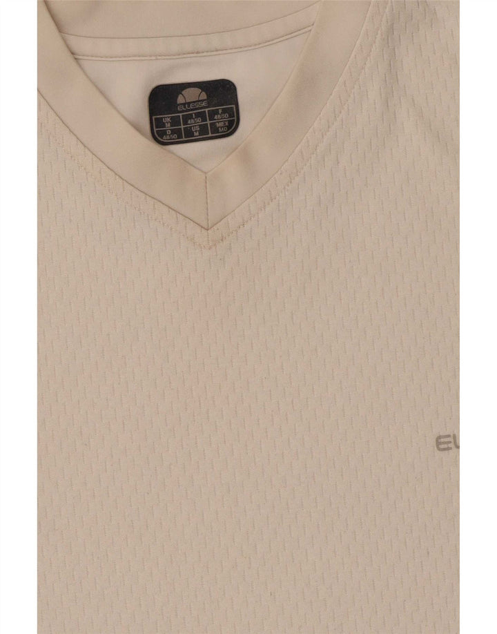 T-shirt da uomo Ellesse Top in poliestere bianco medio