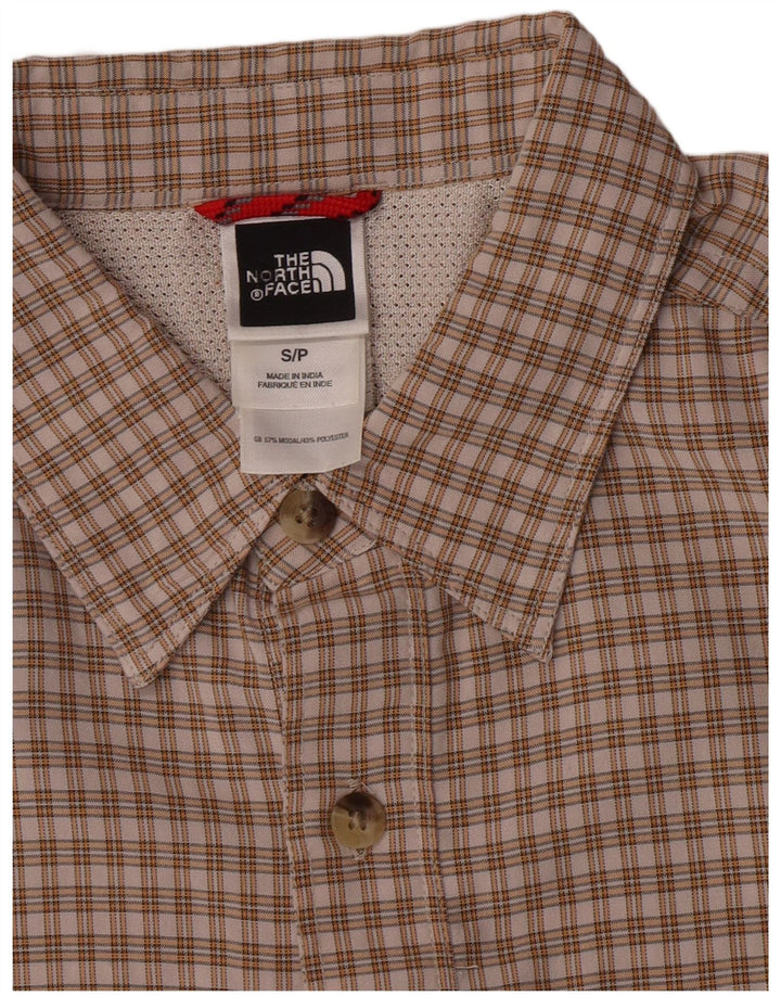 Camicia a maniche corte da uomo The North Face Small Beige Check Modal