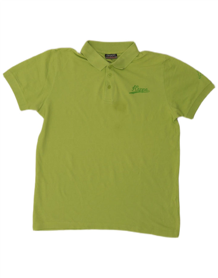 Polo Kappa Uomo Large Verde Cotone