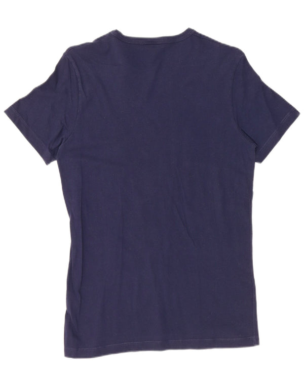 T-shirt grafica da donna BENETTON Peanuts UK 10 piccola in cotone blu navy