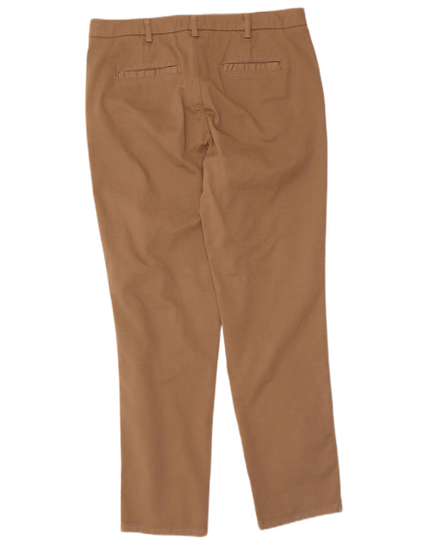 Pantaloni chino dritti da donna Benetton UK 12 Medium W32 L28 Cotone beige