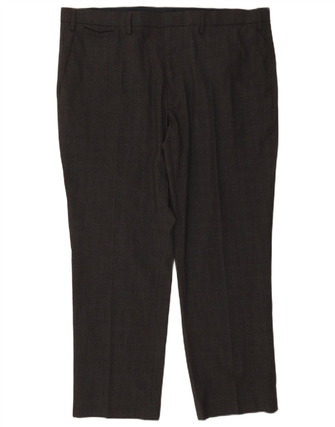 MARKS & SPENCER Pantaloni chino vestibilità regolare da uomo W40 L28 Poliestere grigio