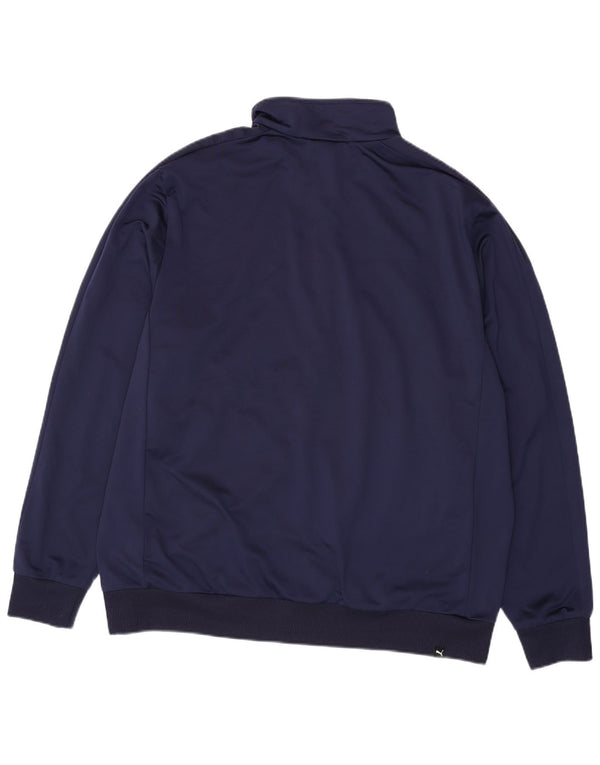 Giacca da ginnastica grafica da uomo PUMA 2XL poliestere blu navy