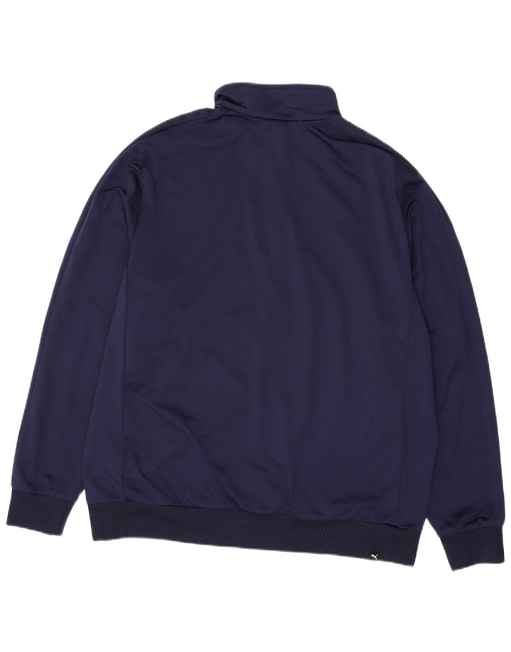 Giacca da ginnastica grafica da uomo PUMA 2XL poliestere blu navy