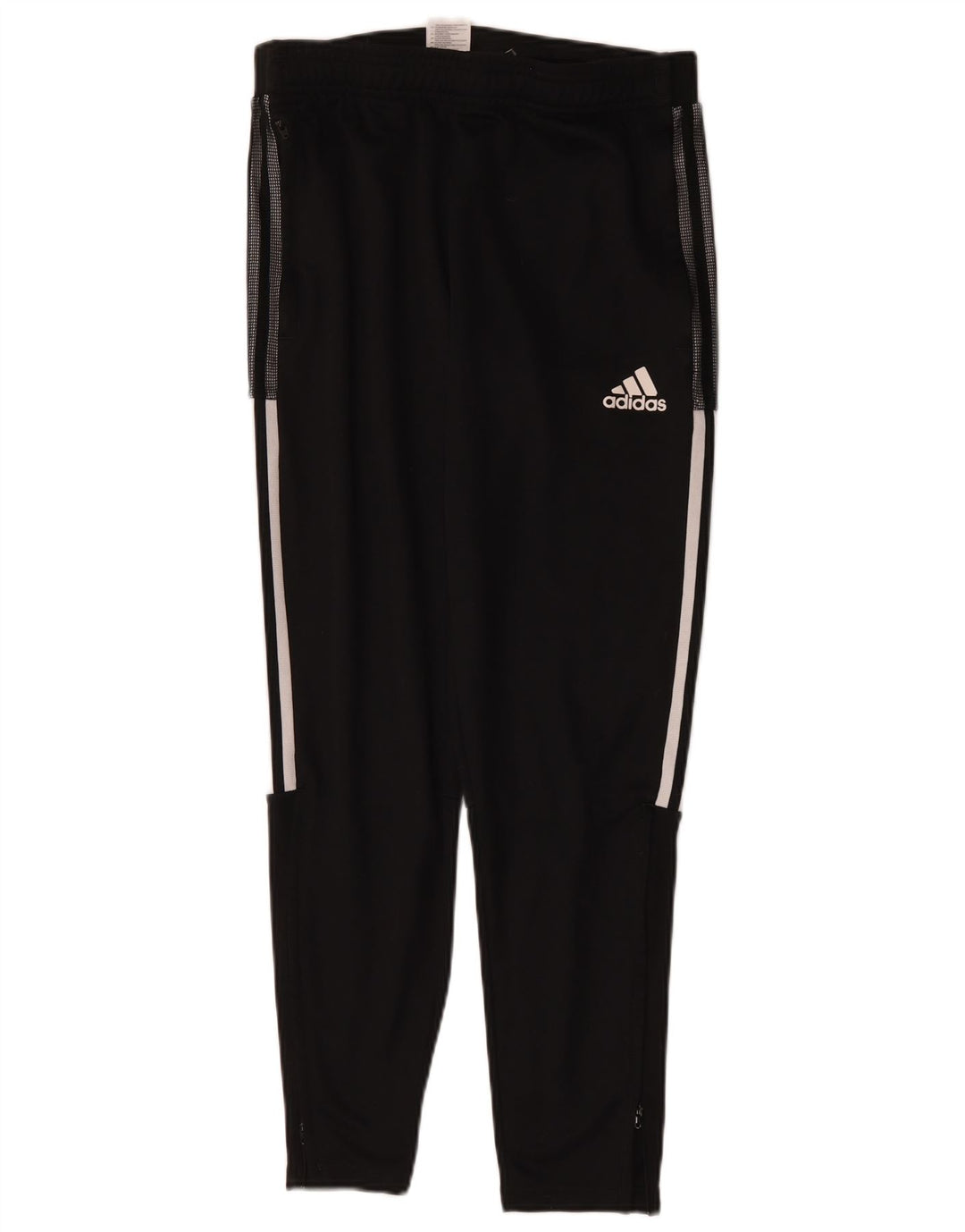 Pantaloni da tuta da uomo Adidas medi neri in poliestere sportivo