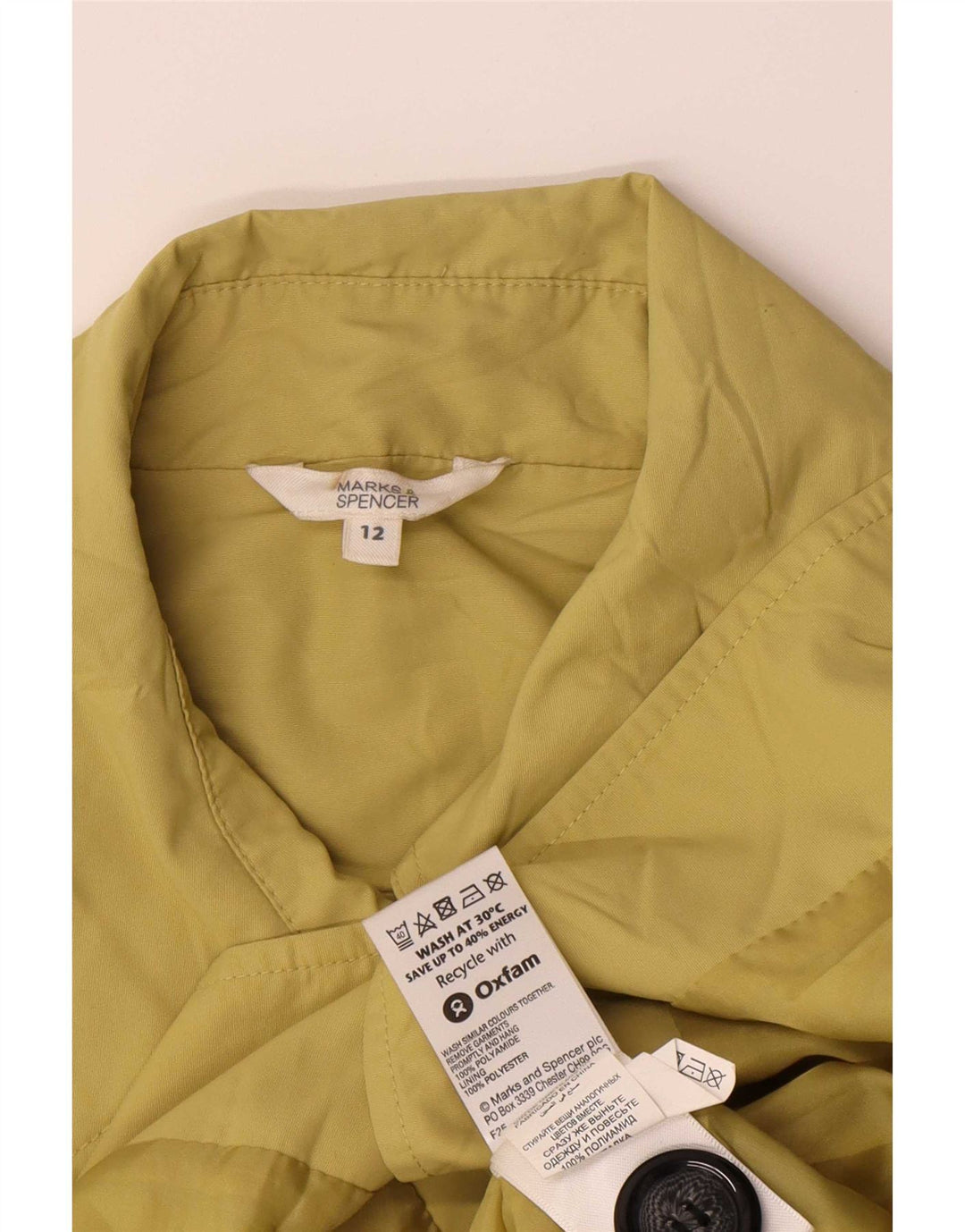 Trench da donna Marks & Spencer UK 12 Verde medio Poliammide