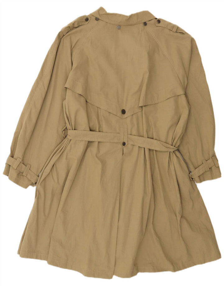 Trench da donna vintage dal taglio ampio IT 42 cotone kaki medio