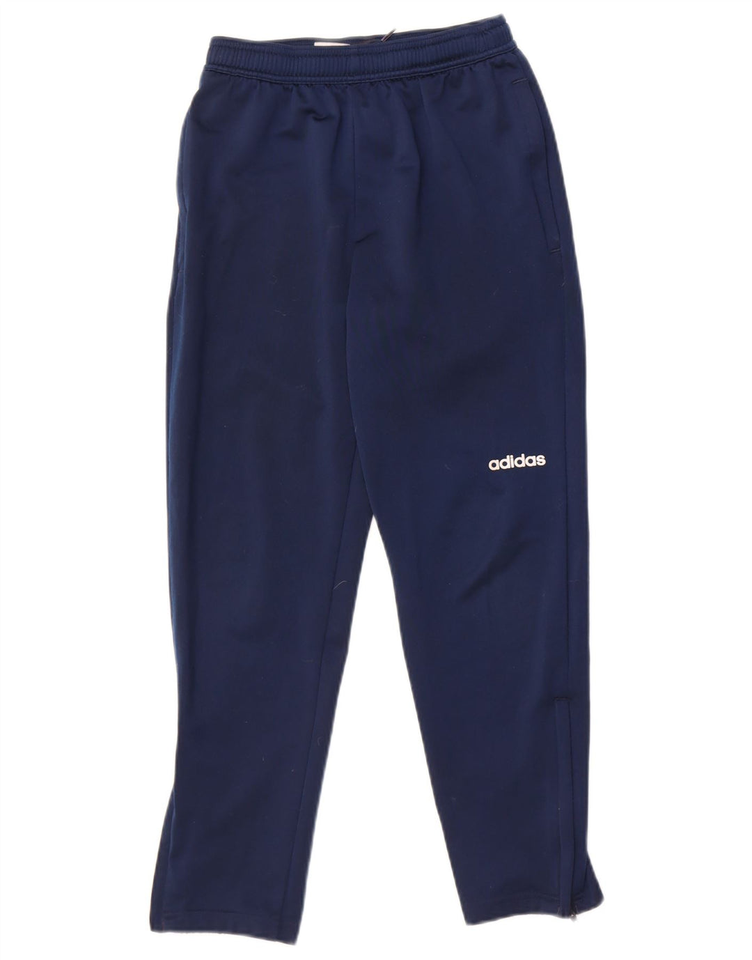Pantaloni della tuta da ragazzo Adidas 11-12 anni in poliestere blu navy