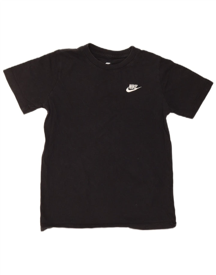 NIKE Boys T-Shirt Top 12-13 Years Large Black Cotton