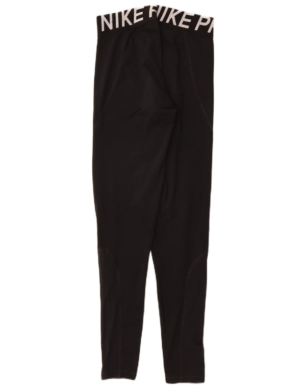 Leggings grafici NIKE Dri Fit da donna UK 12 medio nero poliestere