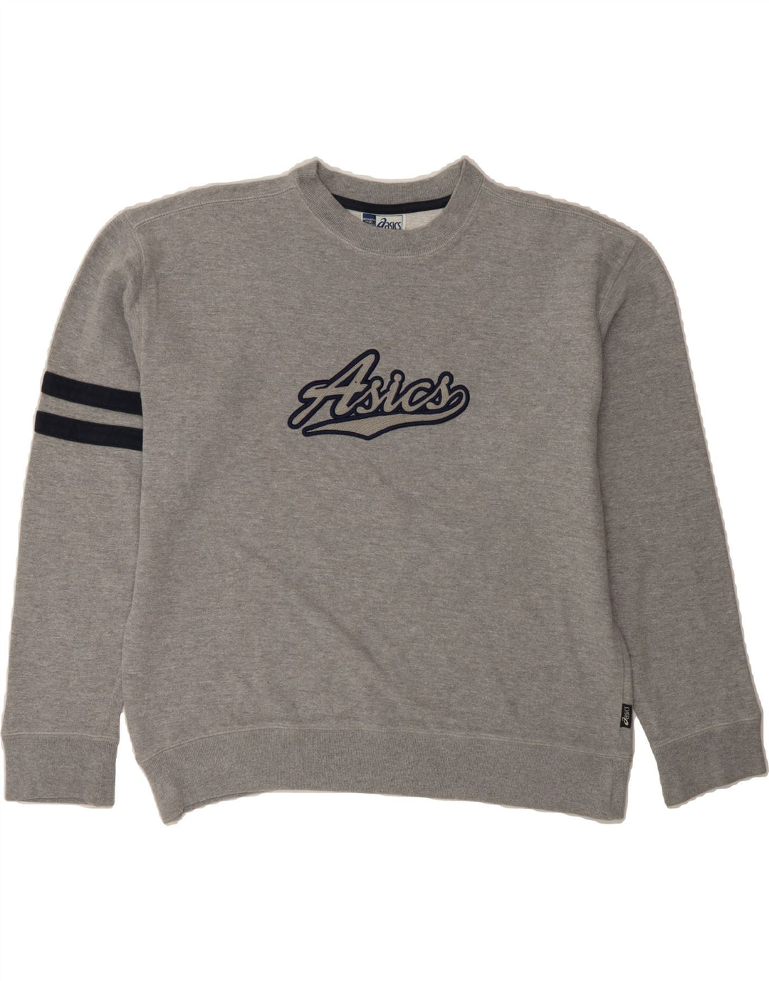 ASICS Mens Graphic Sweatshirt Jumper Large Grey Cotton Vintage Asics and Second-Hand Asics from Messina Hembry 