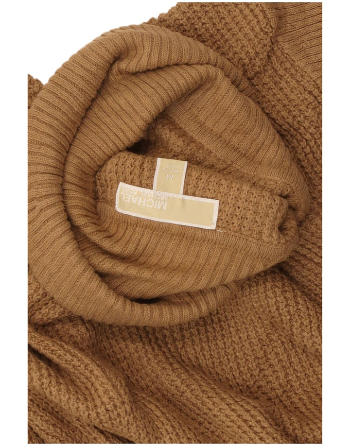 MICHAEL KORS Maglione da donna con collo alto e maglione UK 12 Cotone beige medio