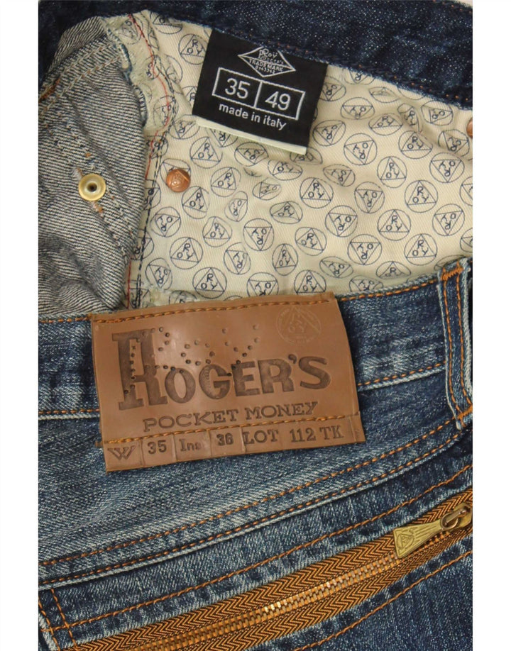 Jeans dritti da uomo Roy Rogers W35 L30 cotone blu navy