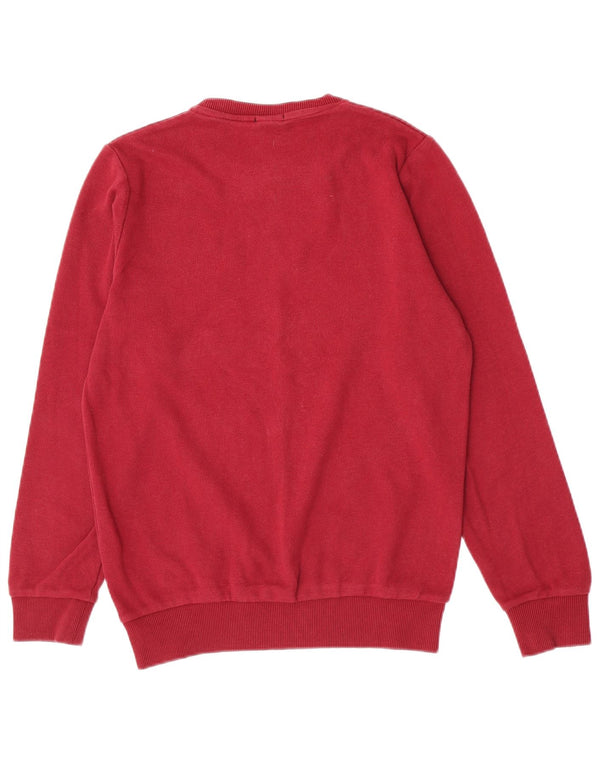 Hugo Boss Felpa da uomo con vestibilità regolare, maglione grande, cotone bordeaux