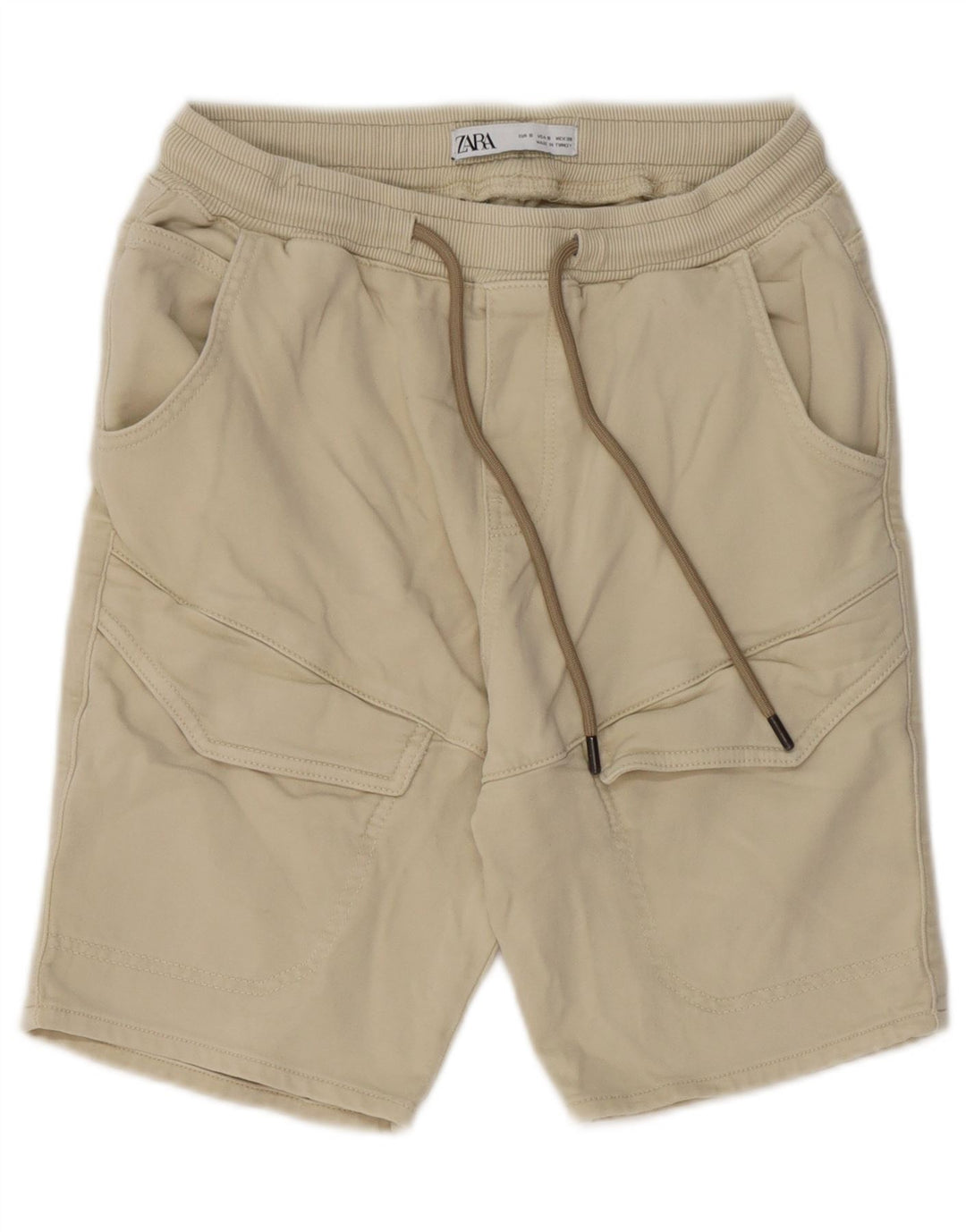 Pantaloncini cargo Zara da uomo piccoli W30 in cotone beige