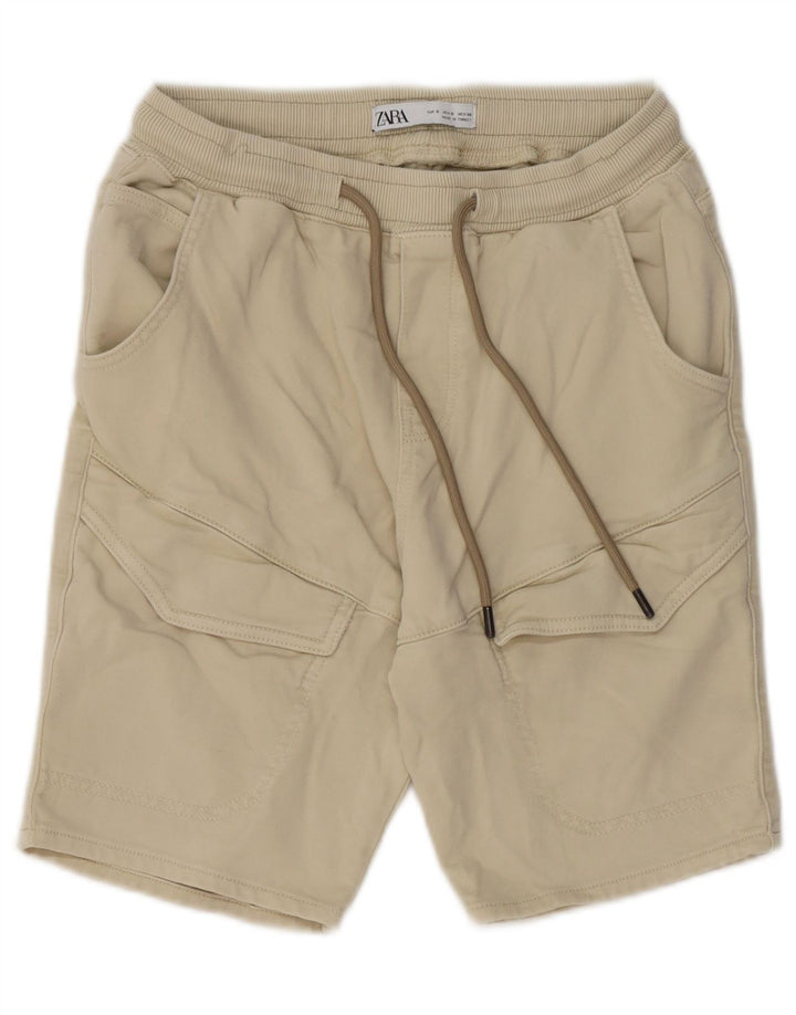 Pantaloncini cargo Zara da uomo piccoli W30 in cotone beige