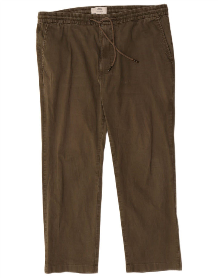 Pantaloni da tuta da uomo Marks & Spencer grandi in cotone verde