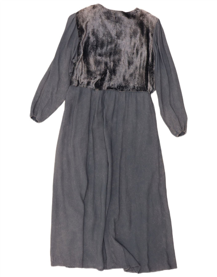 STELLA MODA Abito lungo da donna a maniche lunghe UK 12 Grigio medio