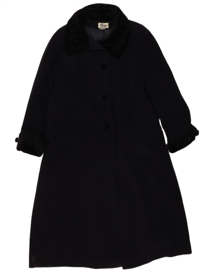 Soprabito oversize da donna Admyra UK 18 XL Lana blu navy