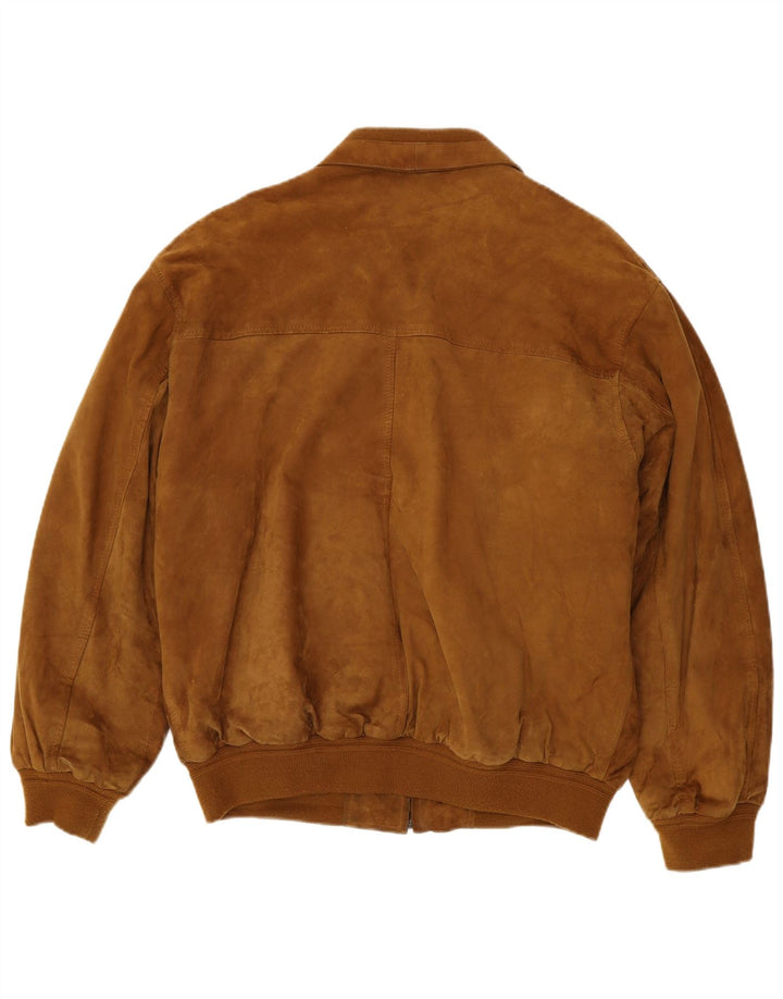 Giacca in pelle scamosciata da uomo Living World UK 44 2XL Pelle marrone