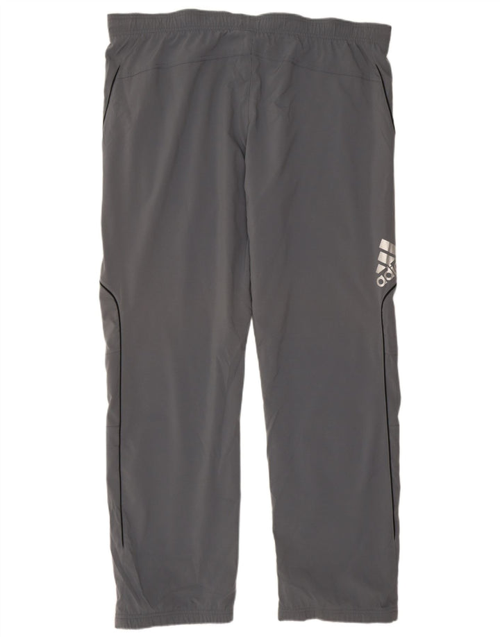 Pantaloni da tuta con grafica ADIDAS da uomo grandi in poliestere grigio