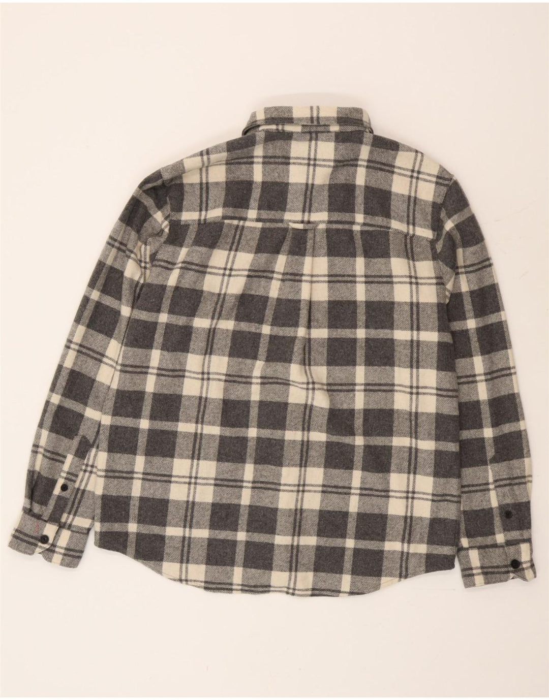Camicia overshirt da uomo Farah, lana grande a quadri grigi