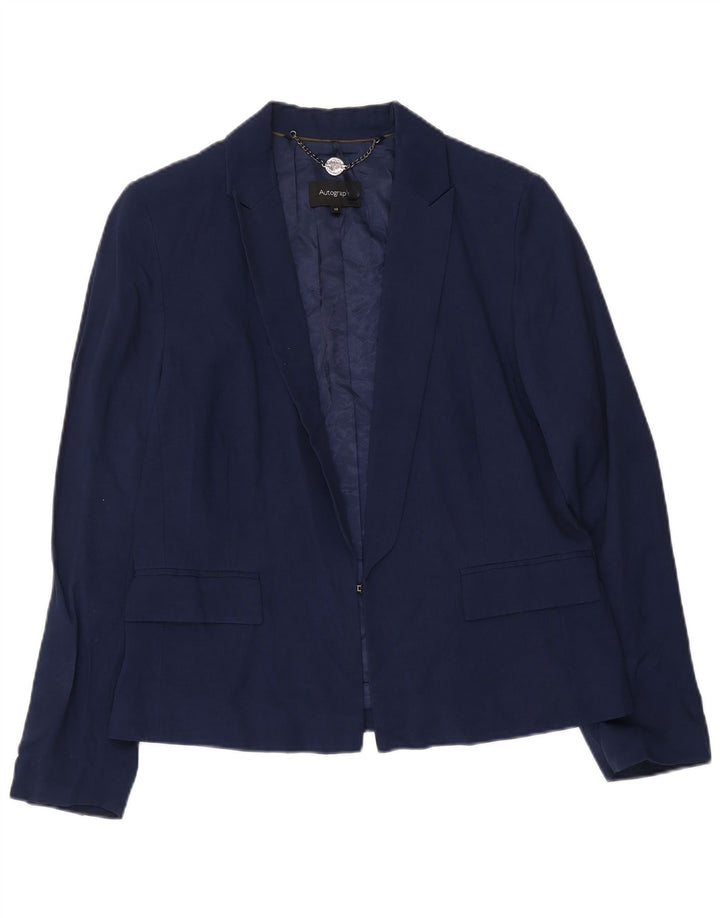 Giacca blazer autografa da donna Marks & Spencer UK 12 medio blu navy